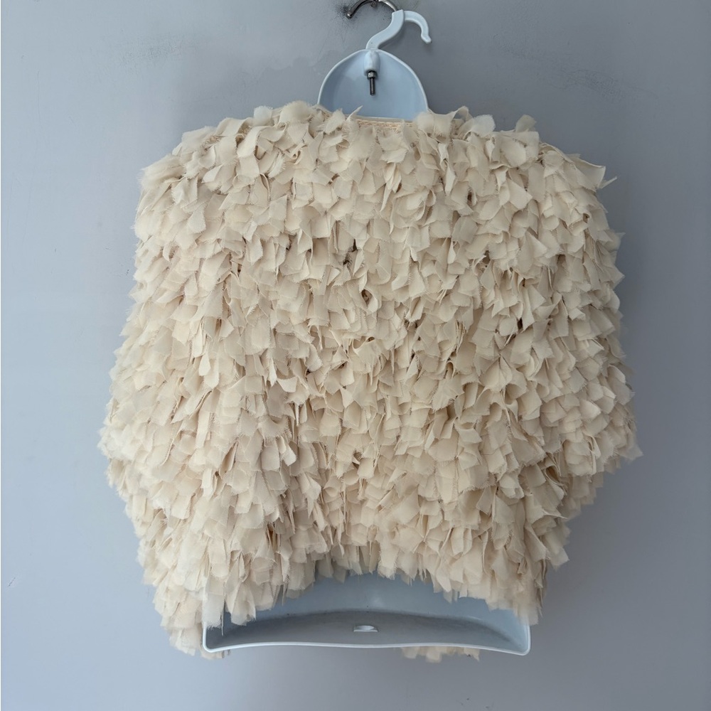 H&M Cream Ruffled Shrug Jacket - Picture 4 of 9